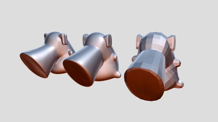 Snorty Sculpt + Retopology 3D Model