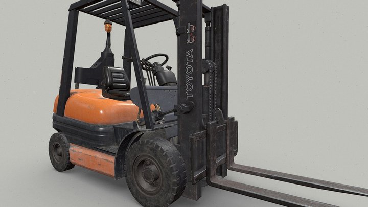 Toyota 42 Forklift 3D Model
