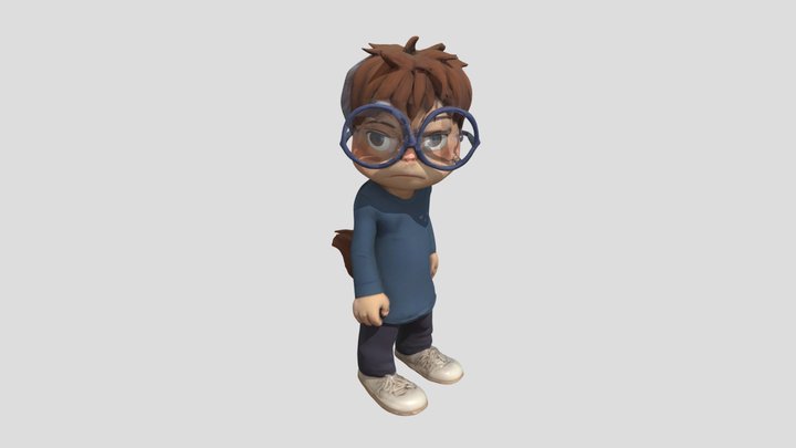 Simon Chipmunk in Blue – Modello 3D gratuito STL