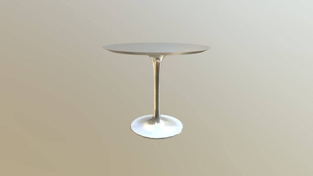 White Round laminated table top