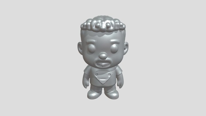 Cartoon superhero figurine 3D Model
