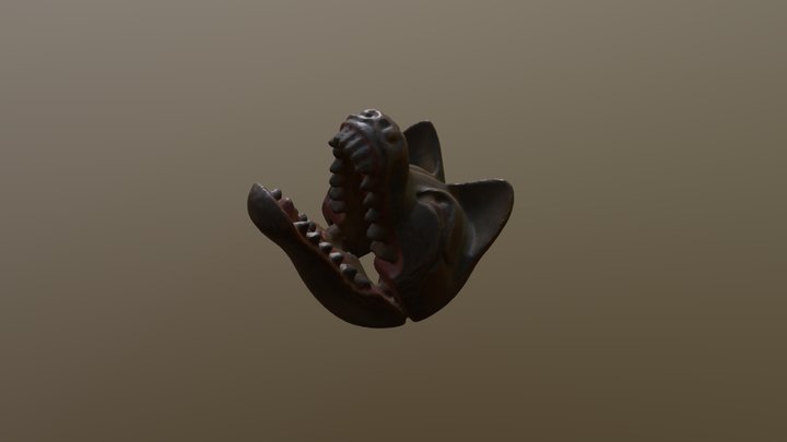 netsuke (fox mask) 3D Model
