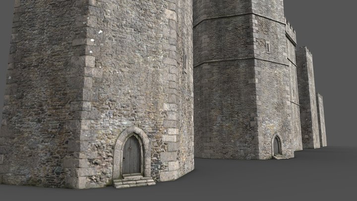 5 Medieval Towers "IRISH CASTLE" Collection 3D Model