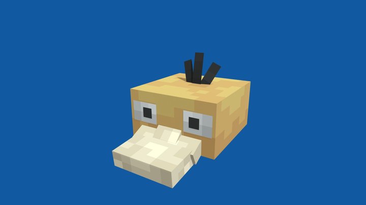 Minecraft Pokémon Psyduck Psykokwak Cap 3D Model