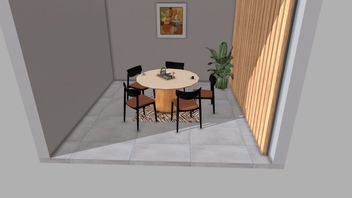 Sala de Jantar - Mesa Araça 3D Model