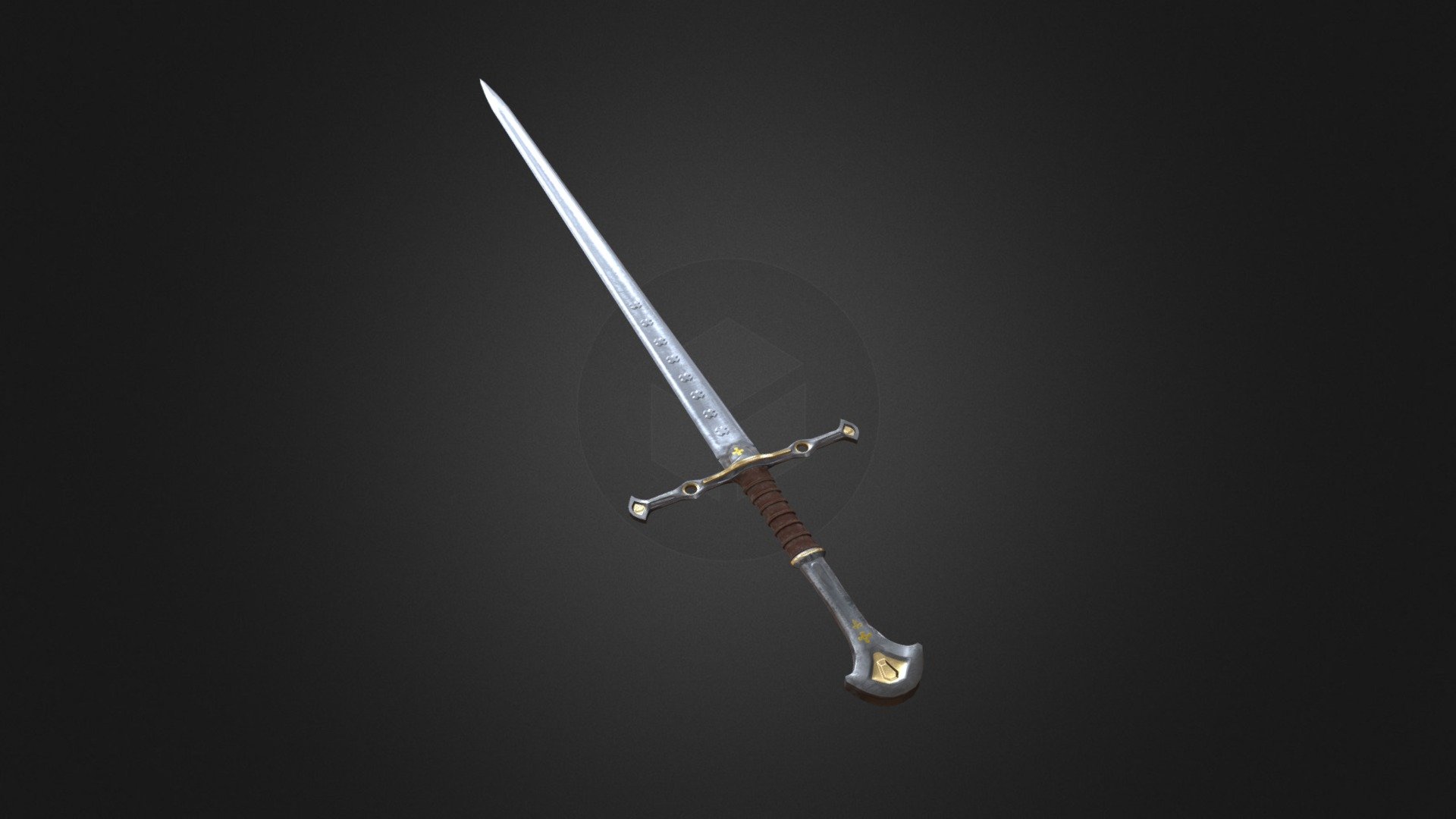 Long Sword - Download Free 3d Model By Kinetic Video Productions 