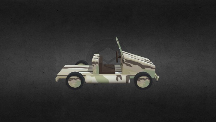 Military car - Carro militar 3D Model