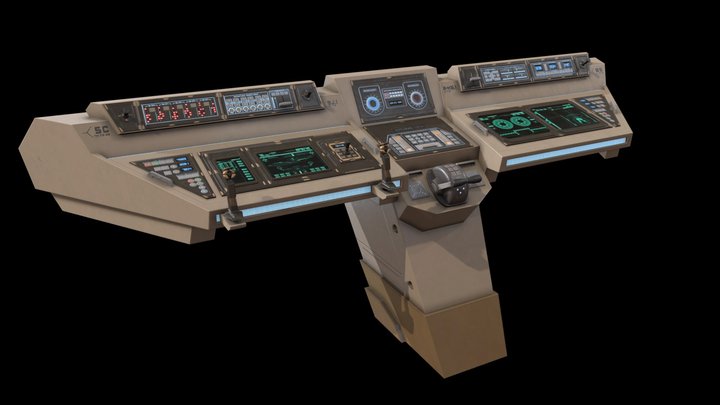 Sci-Fi Navigation Console (Star Trek) 3D Model
