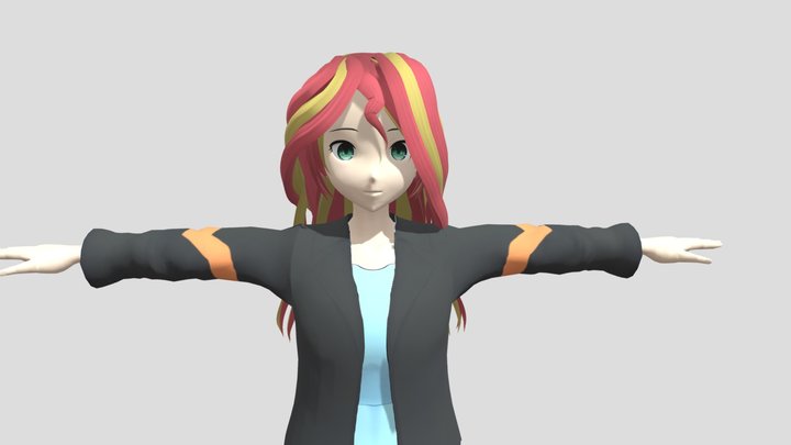 Sunset Shimmer – Canon Hair 3D Model