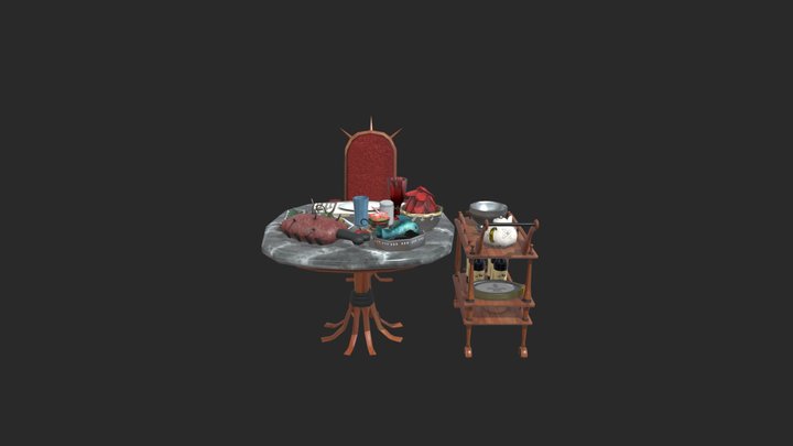 3D Demon Dining Table 3D Model