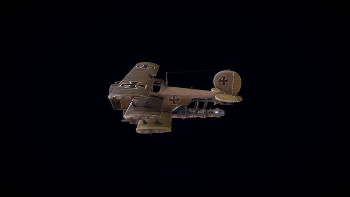 Aeroplane Steampunk 3D Model