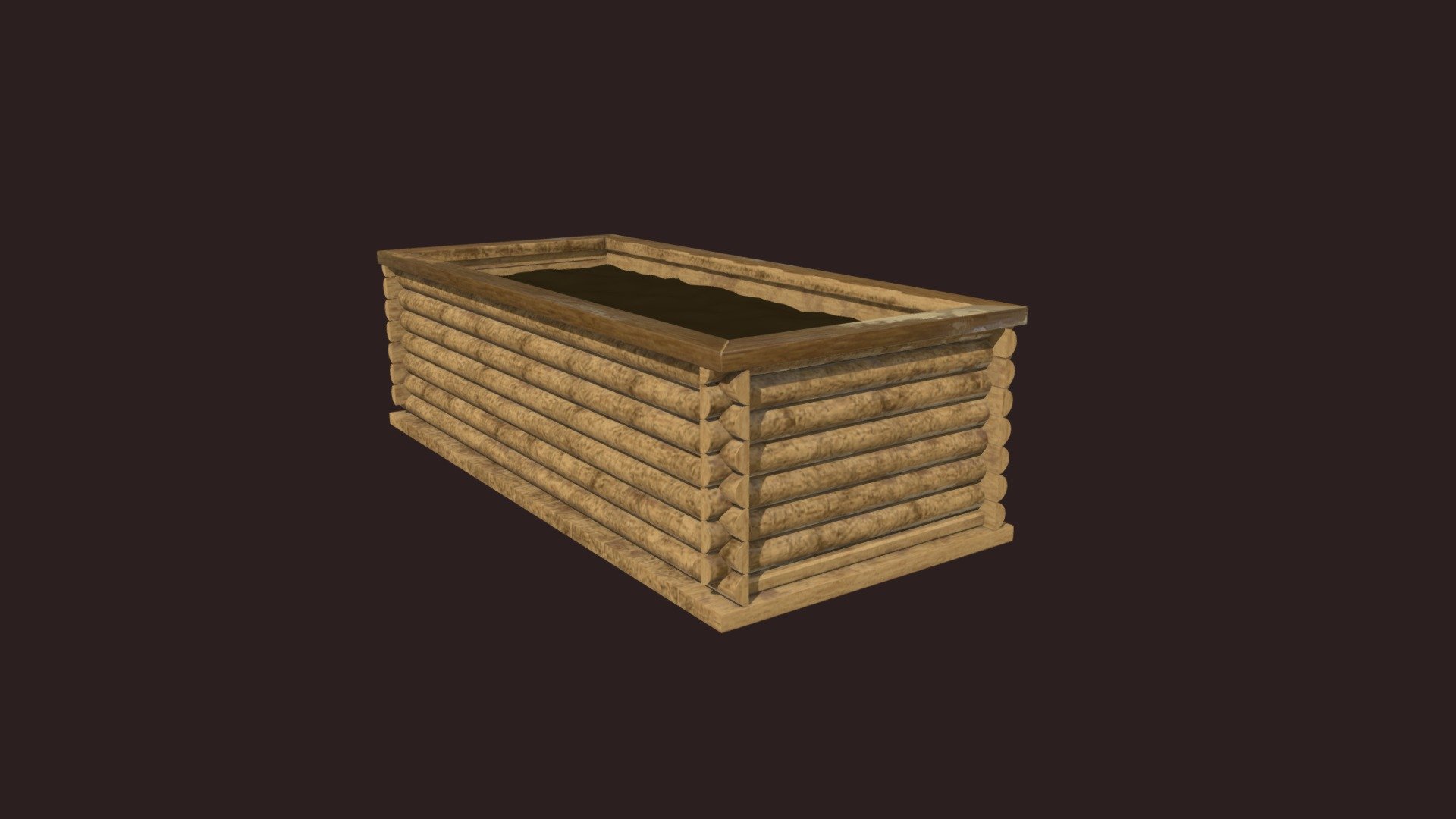 Wooden pot