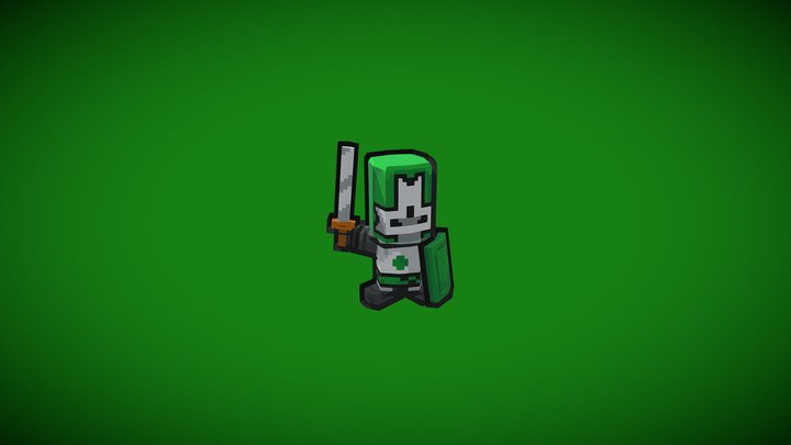 Green Knight from Castle Crashers 3D Model