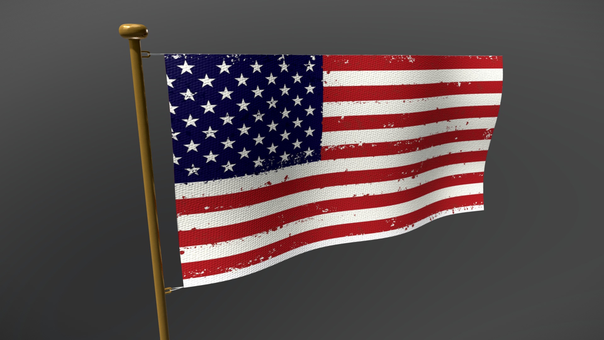 3D model American Flag Animation - This is a 3D model of the American Flag Animation. The 3D model is about a flag on a pole.