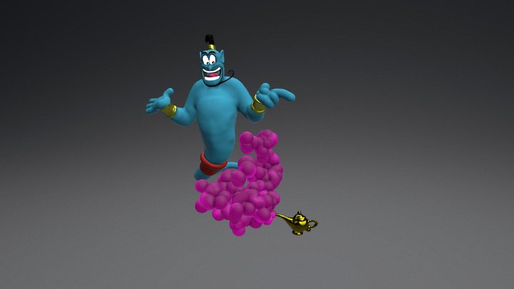 Genie from Aladdin 3D Model