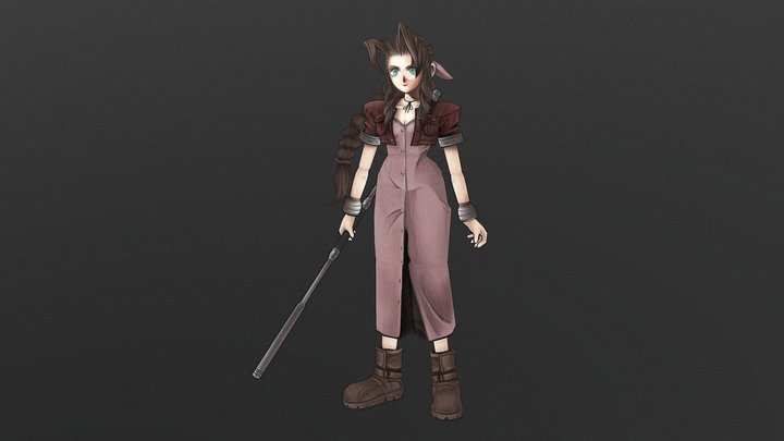 Aerith  low-poly model 3D Model