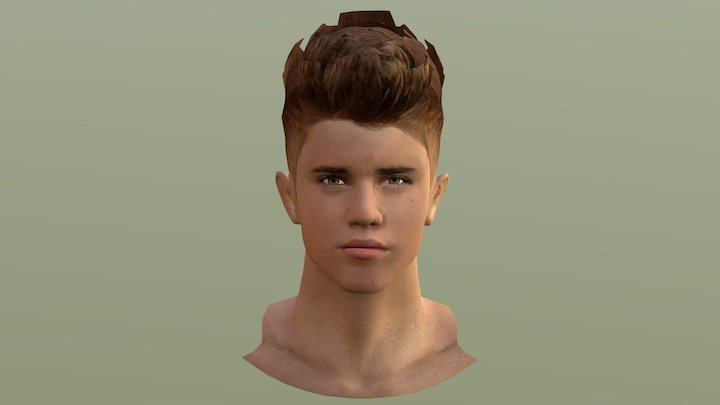 Justin Bieber's Head 3D Model
