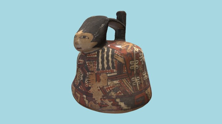 人物形象壺（Bottle, with Shape of Human） 3D Model