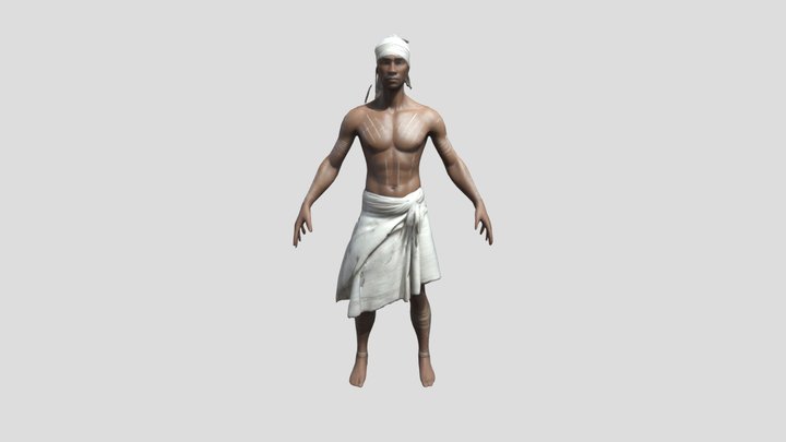 A south eastern tribal man ( maring tribe ) 3D Model
