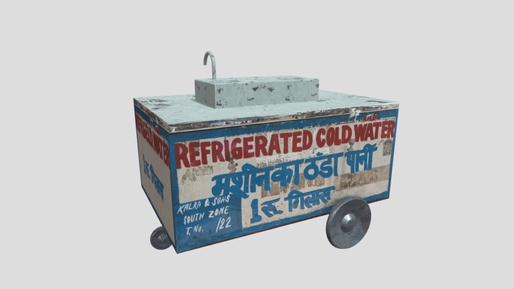 Indian Road Water Vendor 3D Model