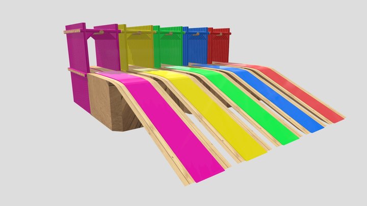 Wooden Parking For Farming Simulator 22 3D Model