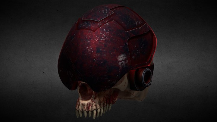 cyberpunk skull 3D Model
