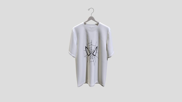 Vintage T-Shirt On Hanger 3D Model