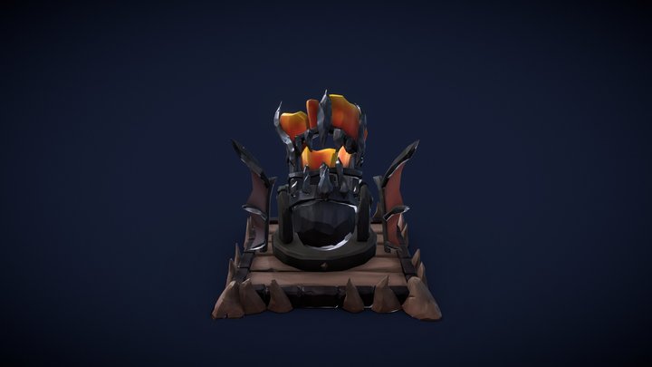 Stylized  mortar 3D Model