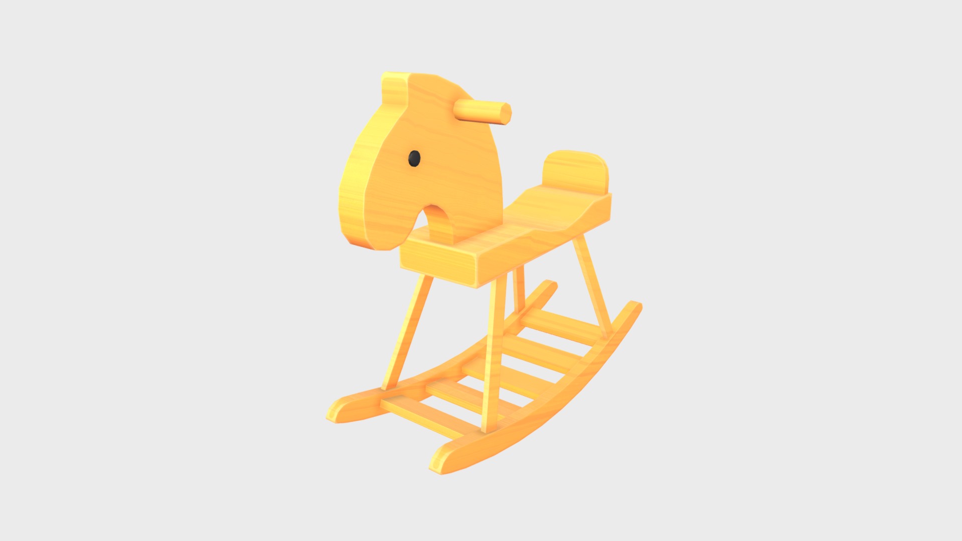 3D model Rocking Horse - This is a 3D model of the Rocking Horse. The 3D model is about a yellow toy dog.