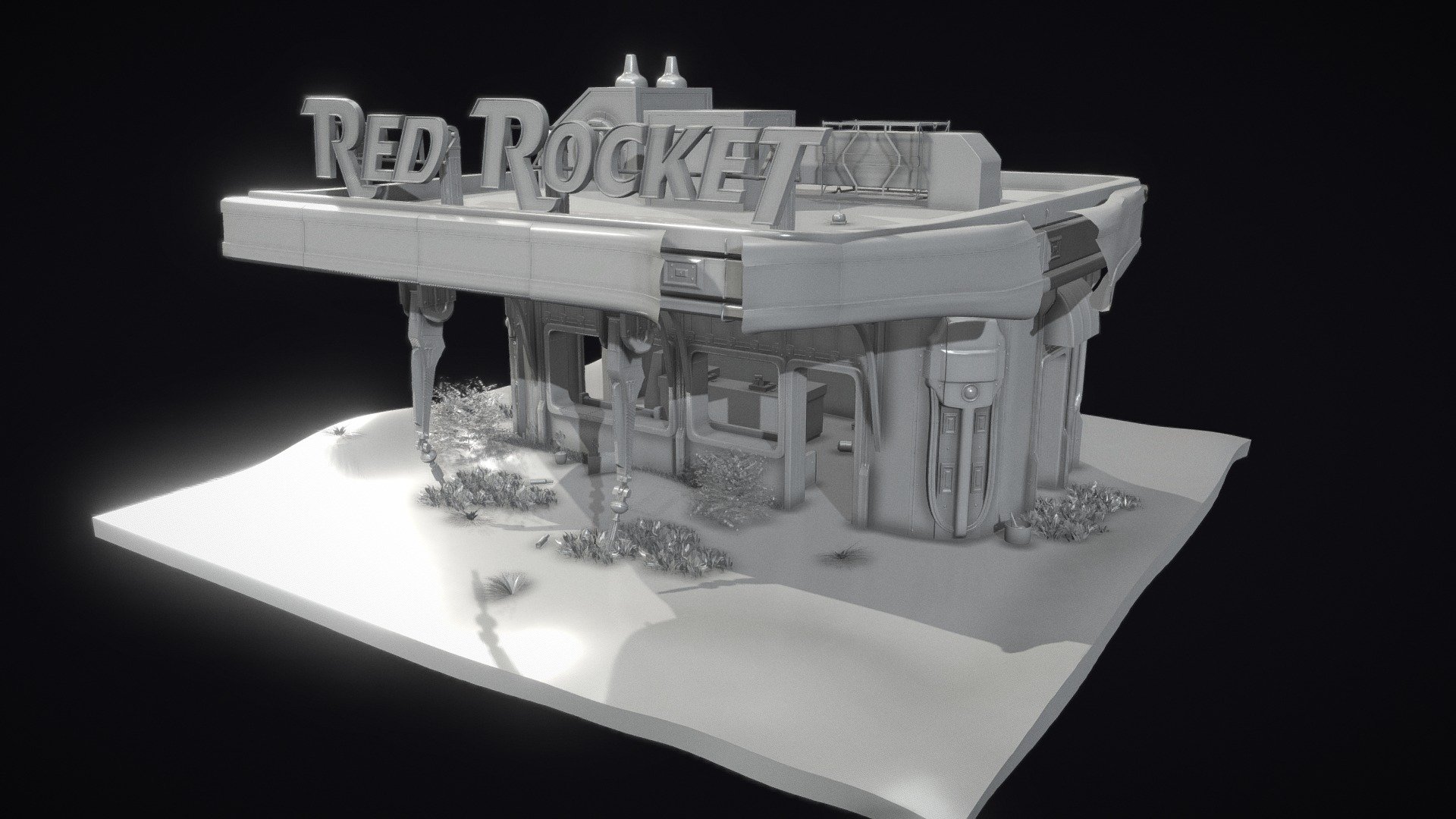 Red rocket fallout 4 3d model (120) фото