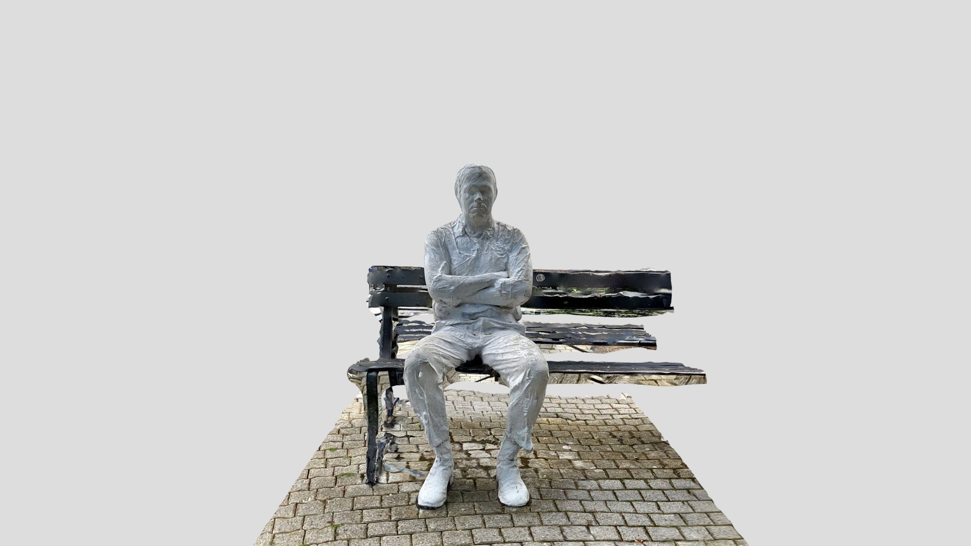 Bench man sculpture - Download Free 3D model by dansoto [929b5e5 ...