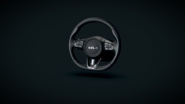 Kia Stinger 2022 steering wheel WIP 3D Model