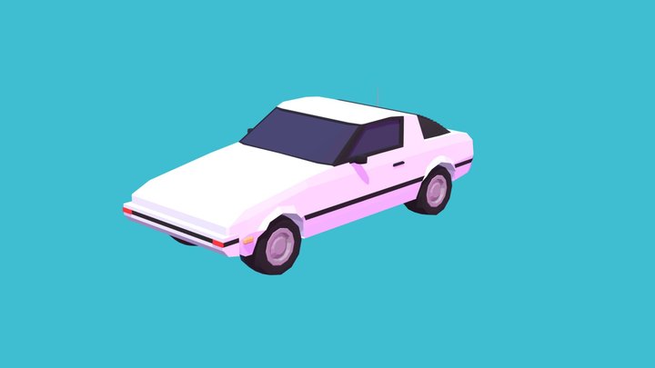 Mazda RX7 Low Poly 3D Model