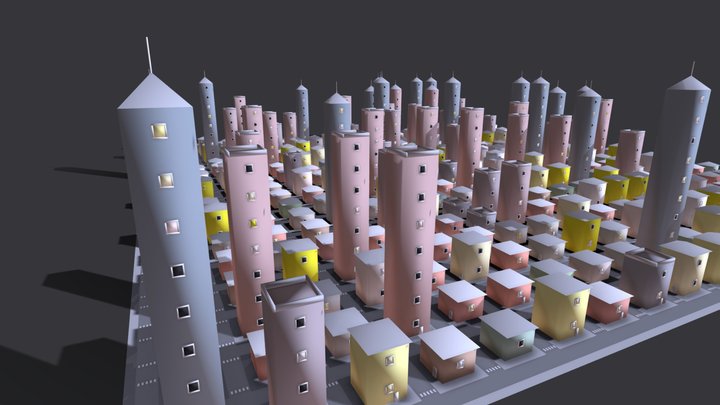 Modular city 3D Model