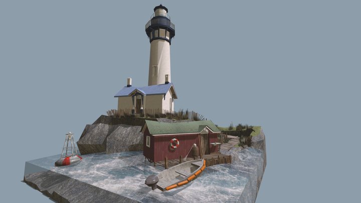 DAE Diorama - By the Ocean 3D Model