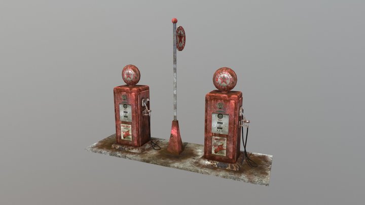 GasStation 3D Model