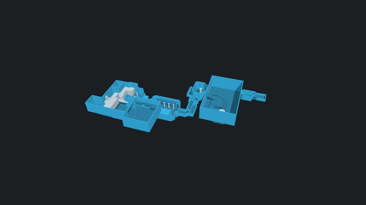 Blockout Level Map 3D Model