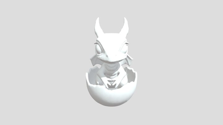 Cute Baby Dragon in Egg - 3D Print Dragonlet – Gratis 3D-model STL
