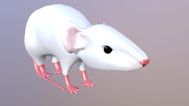 Mouse with texture 01 3D Model