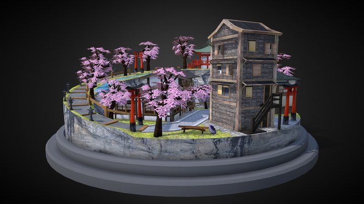 Cityscene Kyoto 3D Model
