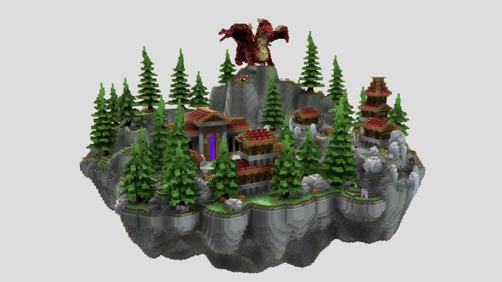 InsaneCraft - Lobby Map #5 3D Model