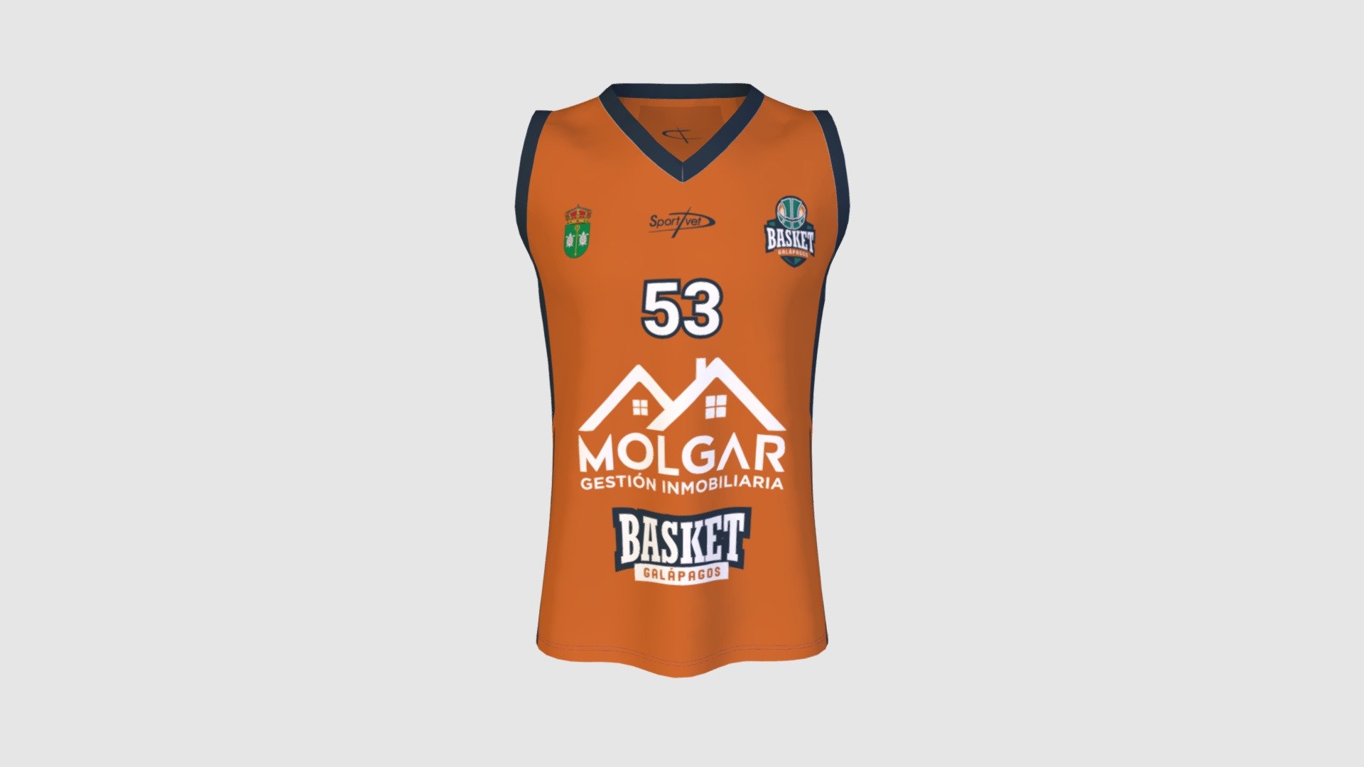 GALÁPAGOS - Camiseta Baloncesto Naranja