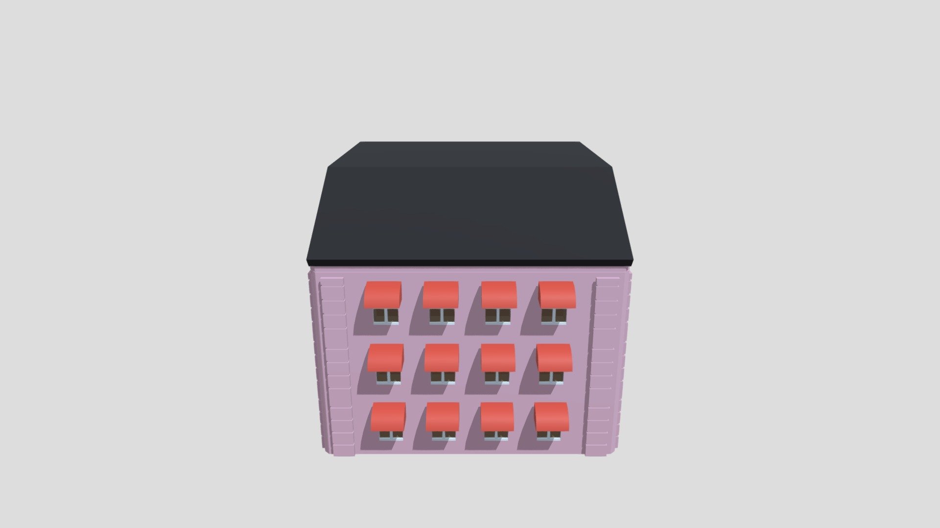 City building, one-sided - 3D model by Abigail (@akhart) [92a0a6e ...