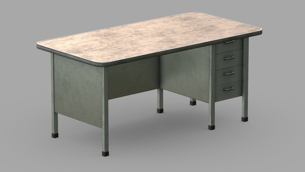 Old Metal Table (Low Poly)