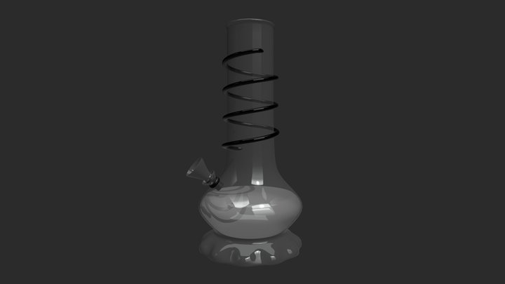 Glass Water Bong 3D Model