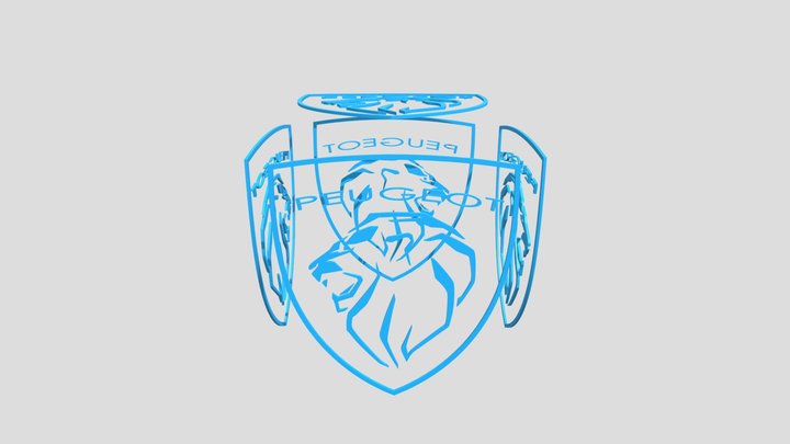 Logo Peugeot 3D Model