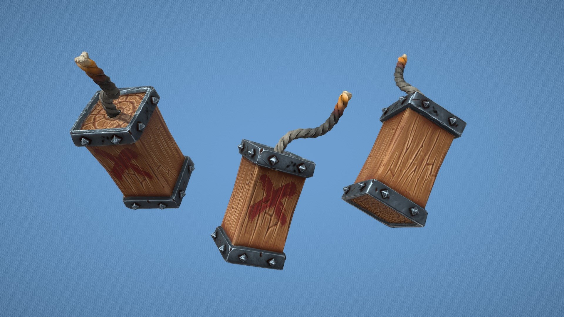 Stylised Cube Bomb 3D model by jdwalker [92a2ba5] Sketchfab