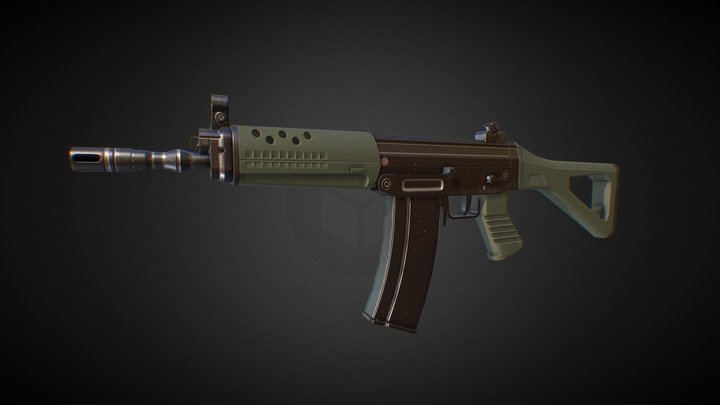 SG553 Assault Rifle 3D Model