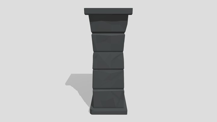 Low Poly Pillar 3D Model