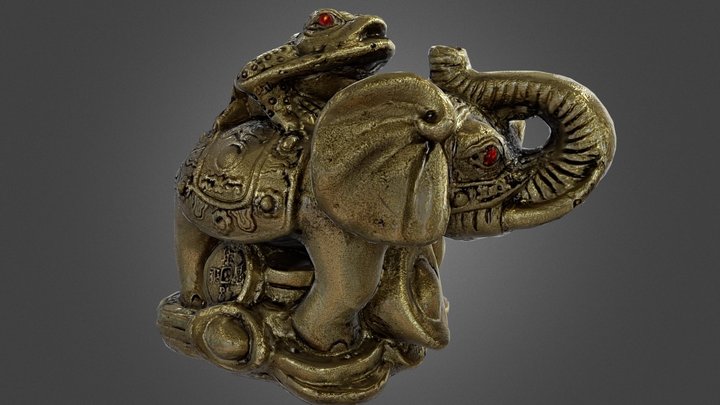 Elephant Statue 3D Model